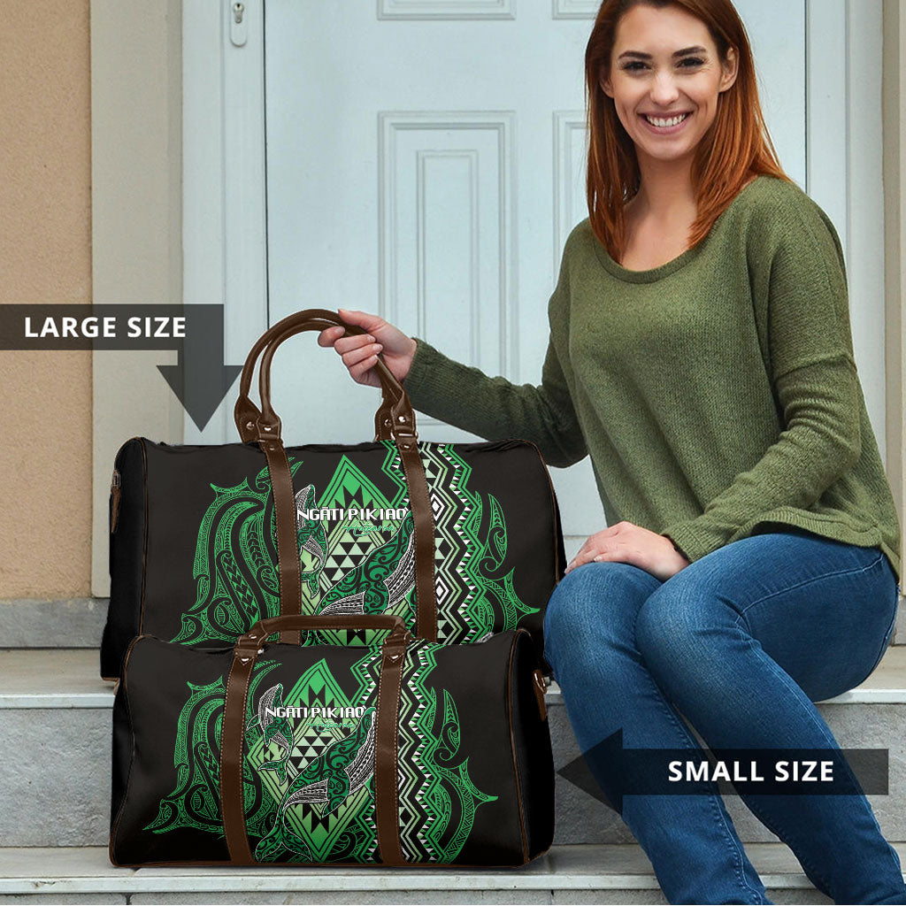 Aotearoa Iwi Ngati Pikiao Travel Bag NZ Maori Humpback Whale Taniko Motifs