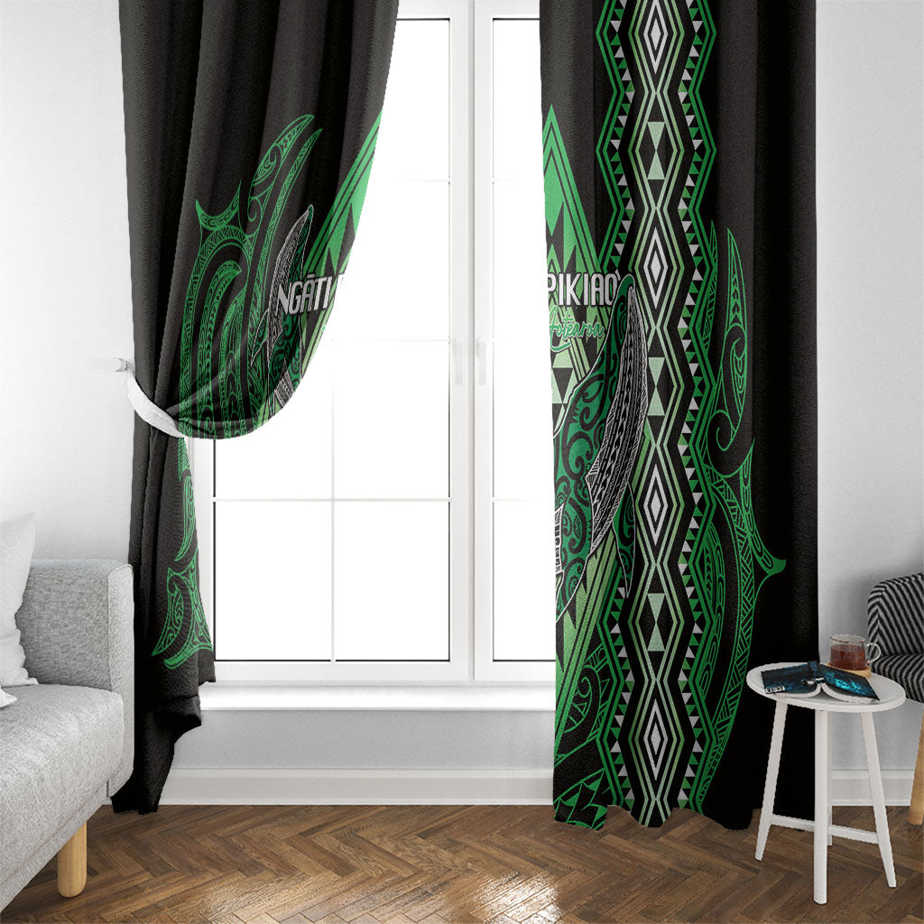 Aotearoa Iwi Ngati Pikiao Window Curtain NZ Maori Humpback Whale Taniko Motifs