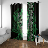 Aotearoa Iwi Ngati Pikiao Window Curtain NZ Maori Humpback Whale Taniko Motifs