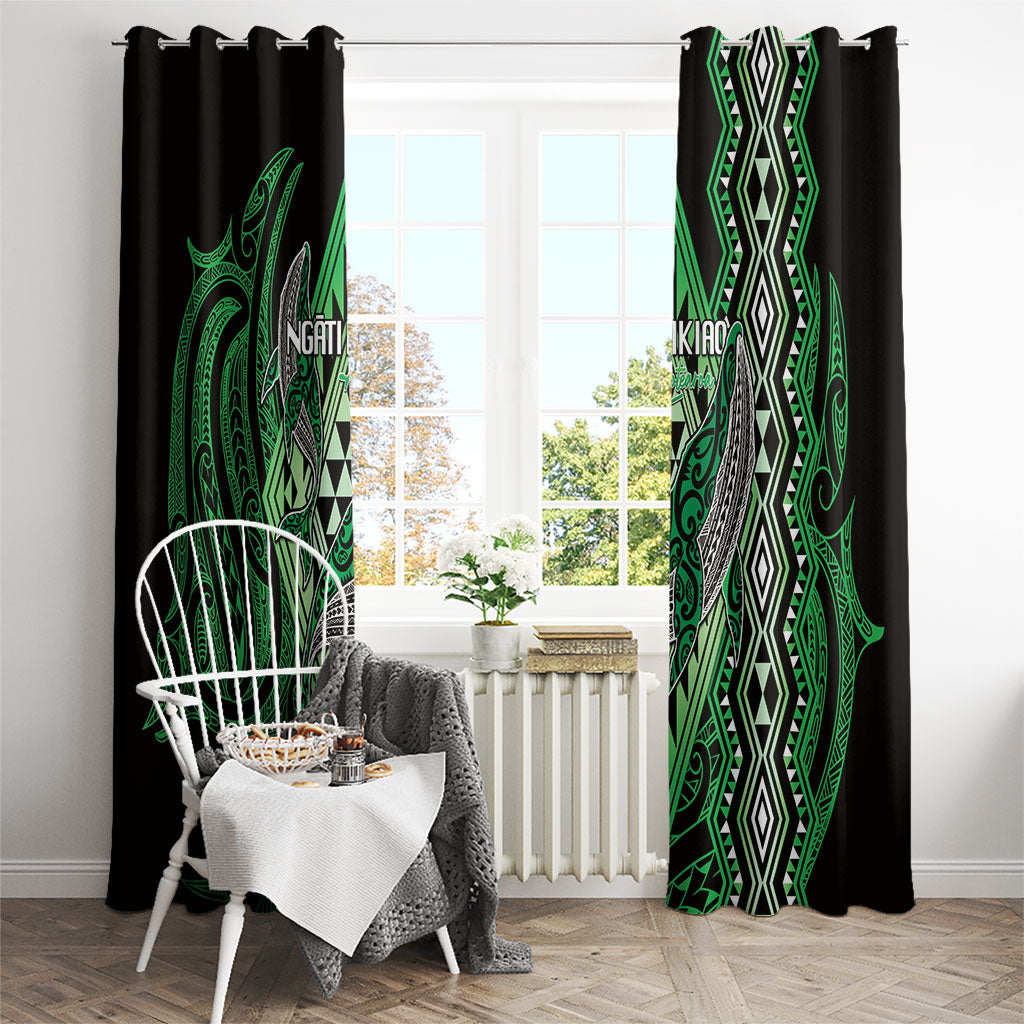 Aotearoa Iwi Ngati Pikiao Window Curtain NZ Maori Humpback Whale Taniko Motifs