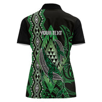Aotearoa Iwi Ngati Pikiao Personalised Women Polo Shirt NZ Maori Humpback Whale Taniko Motifs