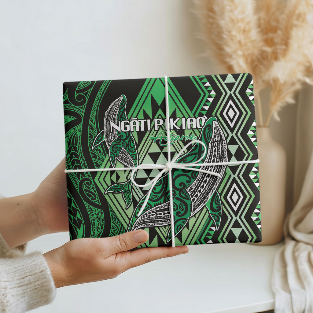 Aotearoa Iwi Ngati Pikiao Wrapping Paper NZ Maori Humpback Whale Taniko Motifs