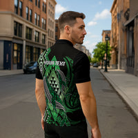 Aotearoa Iwi Ngati Pikiao Personalised Zipper Polo Shirt NZ Maori Humpback Whale Taniko Motifs