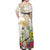 New Zealand Cacatua Galerita Off Shoulder Maxi Dress Aotearoa Cockatoo Tropical Flowers