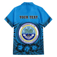 Personalised Yap Constitution Day Family Matching Off Shoulder Maxi Dress and Hawaiian Shirt FSM Seal Happy 24 December LT14 - Polynesian Pride