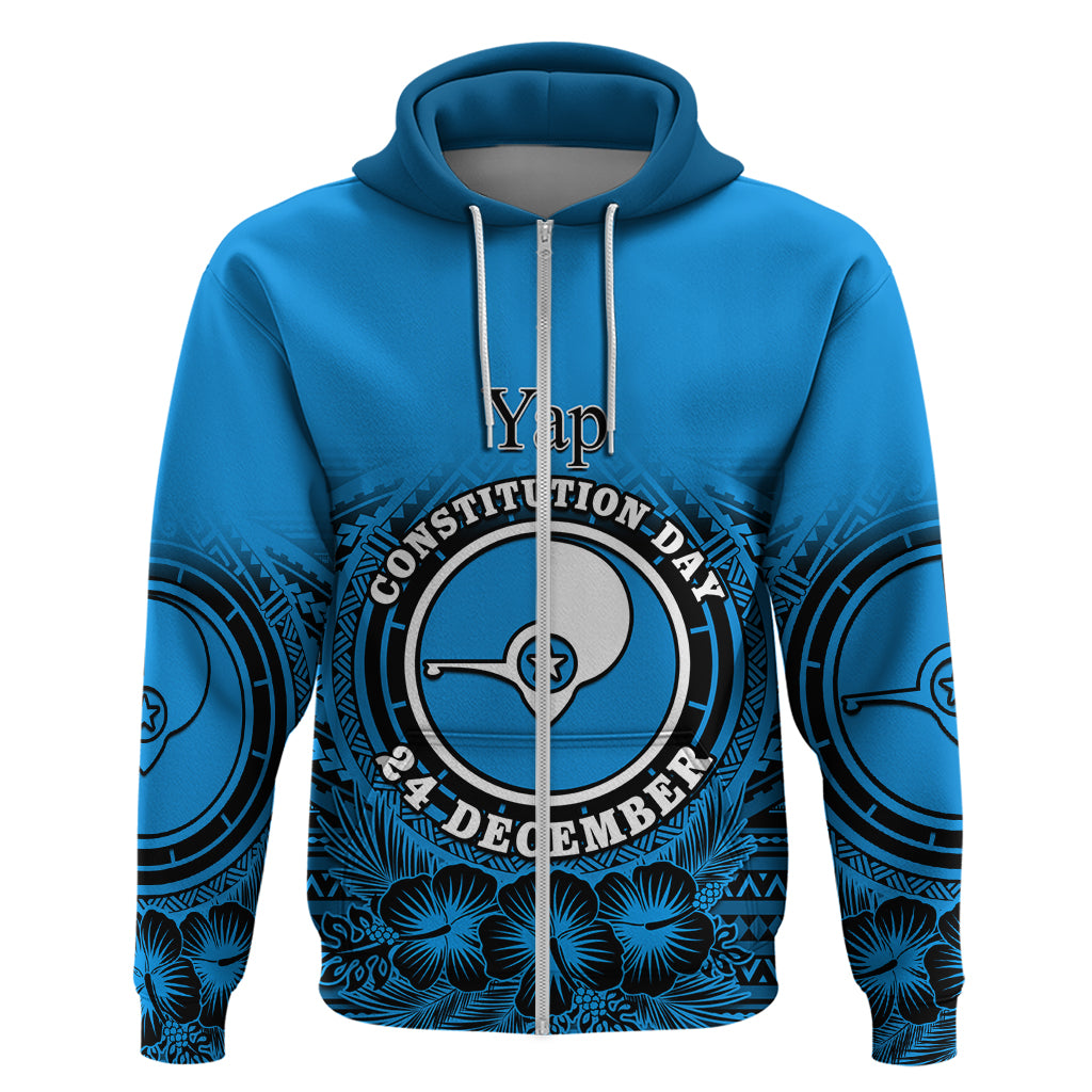 Personalised Yap Constitution Day Hoodie FSM Seal Happy 24 December LT14 - Polynesian Pride