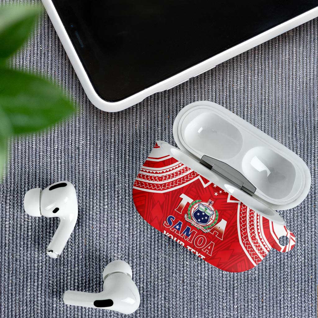 Samoa Rugby Custom AirPods Case Toa Samoa Pacific Sporty Red - Polynesian Pride