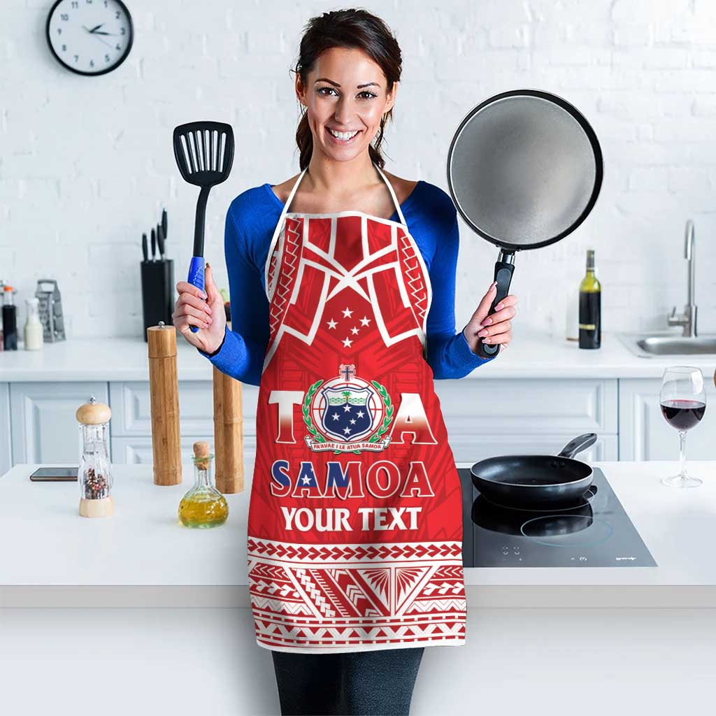 Samoa Rugby Custom Apron Toa Samoa Pacific Sporty Red - Polynesian Pride