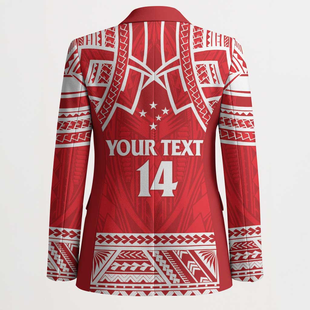 Samoa Rugby Custom Blazer Toa Samoa Pacific Sporty Red - Polynesian Pride