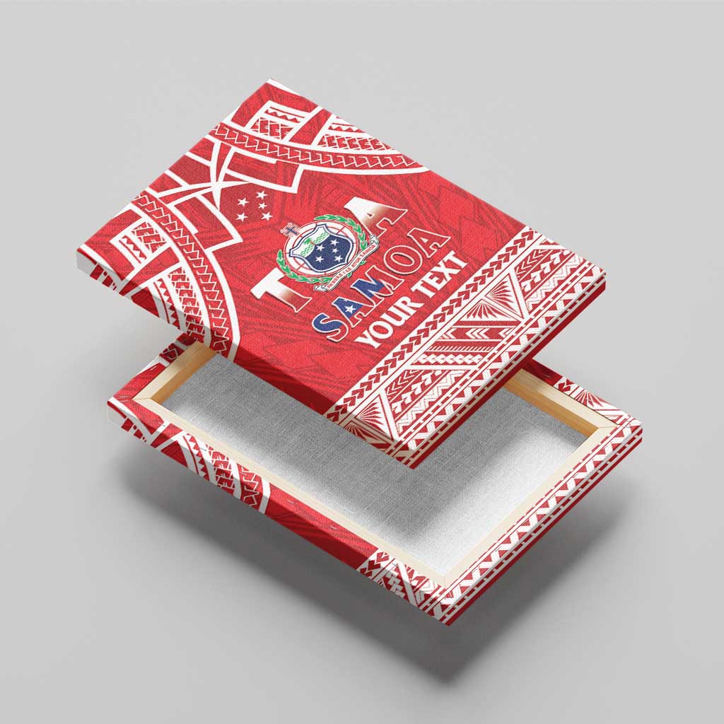 Samoa Rugby Custom Canvas Wall Art Toa Samoa Pacific Sporty Red - Polynesian Pride