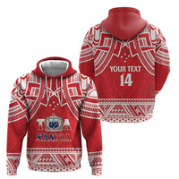 Samoa Rugby Custom Hoodie Toa Samoa Pacific Sporty Red - Polynesian Pride