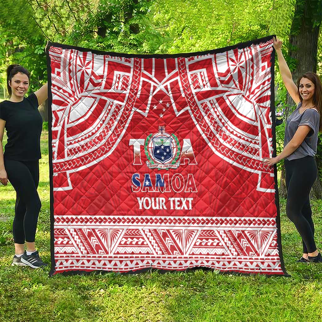 Samoa Rugby Custom Quilt Toa Samoa Pacific Sporty Red - Polynesian Pride