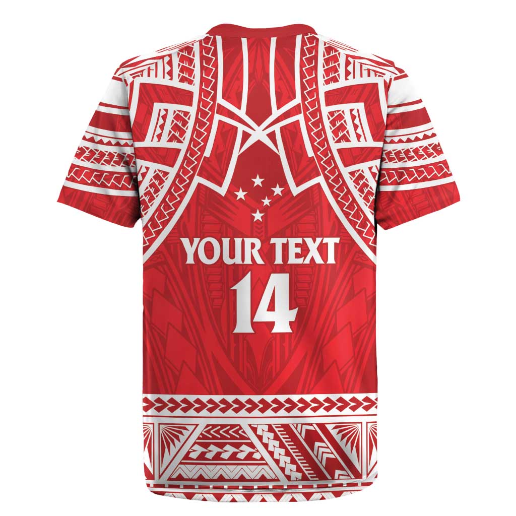 Samoa Rugby Custom Rugby Jersey Toa Samoa Pacific Sporty Red - Polynesian Pride