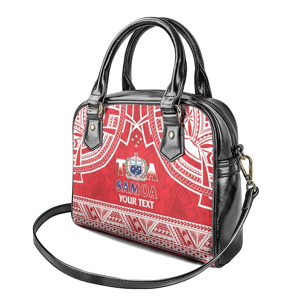 Samoa Rugby Custom Shoulder Handbag Toa Samoa Pacific Sporty Red - Polynesian Pride