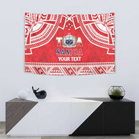 Samoa Rugby Custom Tapestry Toa Samoa Pacific Sporty Red - Polynesian Pride