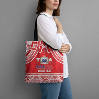 Samoa Rugby Custom Tote Bag Toa Samoa Pacific Sporty Red - Polynesian Pride