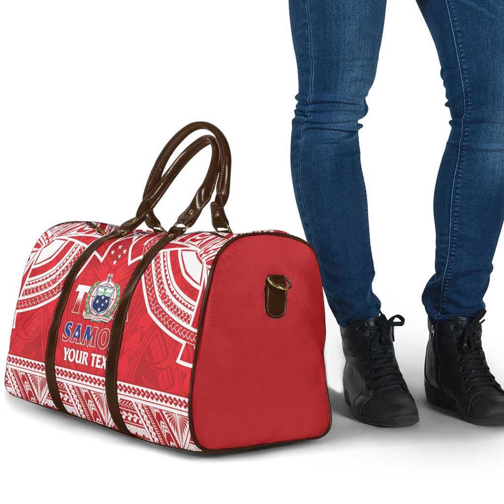 Samoa Rugby Custom Travel Bag Toa Samoa Pacific Sporty Red - Polynesian Pride
