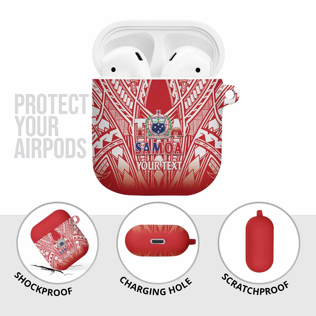 Toa Samoa Rugby Custom AirPods Case Samoa mo Samoa Polynesian Pacific Red - Polynesian Pride