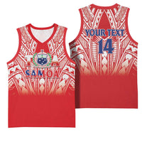 Toa Samoa Rugby Custom Basketball Jersey Samoa mo Samoa Polynesian Pacific Red - Polynesian Pride