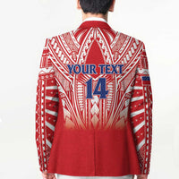 Toa Samoa Rugby Custom Blazer Samoa mo Samoa Polynesian Pacific Red - Polynesian Pride