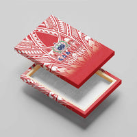 Toa Samoa Rugby Custom Canvas Wall Art Samoa mo Samoa Polynesian Pacific Red - Polynesian Pride