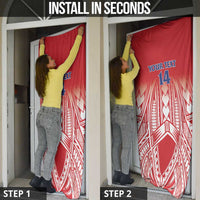 Toa Samoa Rugby Custom Door Cover Samoa mo Samoa Polynesian Pacific Red - Polynesian Pride
