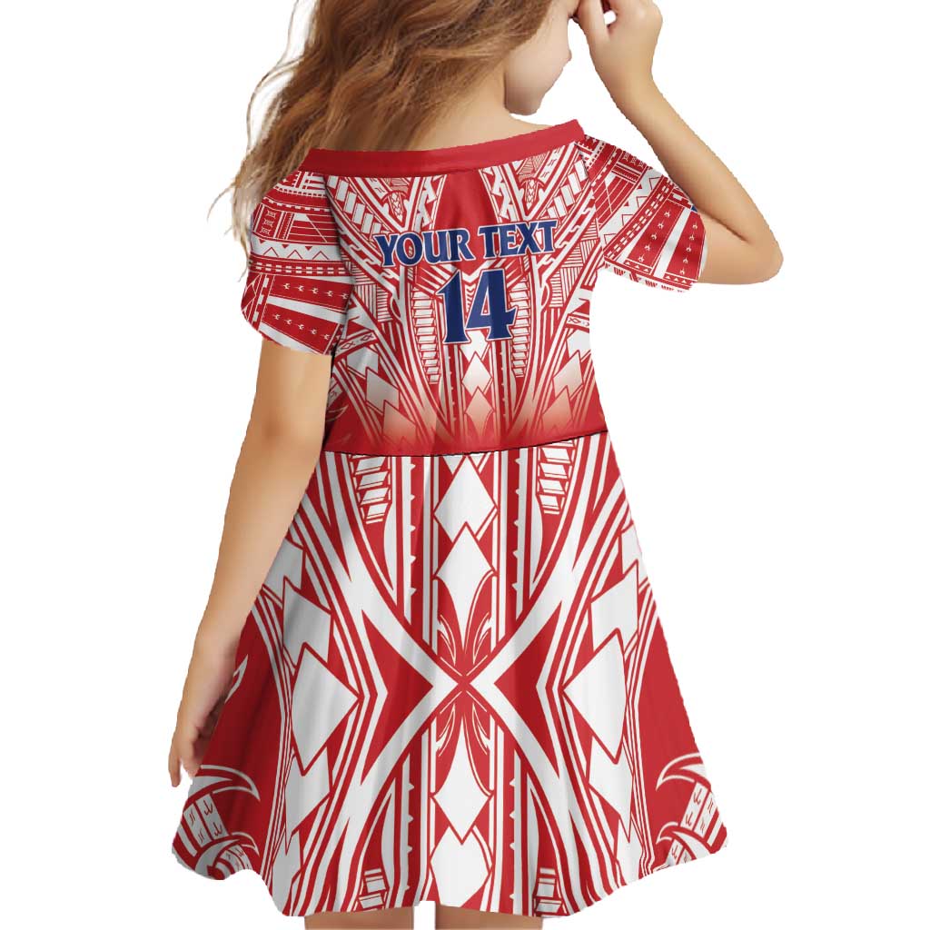 Toa Samoa Rugby Custom Family Matching Mermaid Dress and Hawaiian Shirt Samoa mo Samoa Polynesian Pacific Red - Polynesian Pride