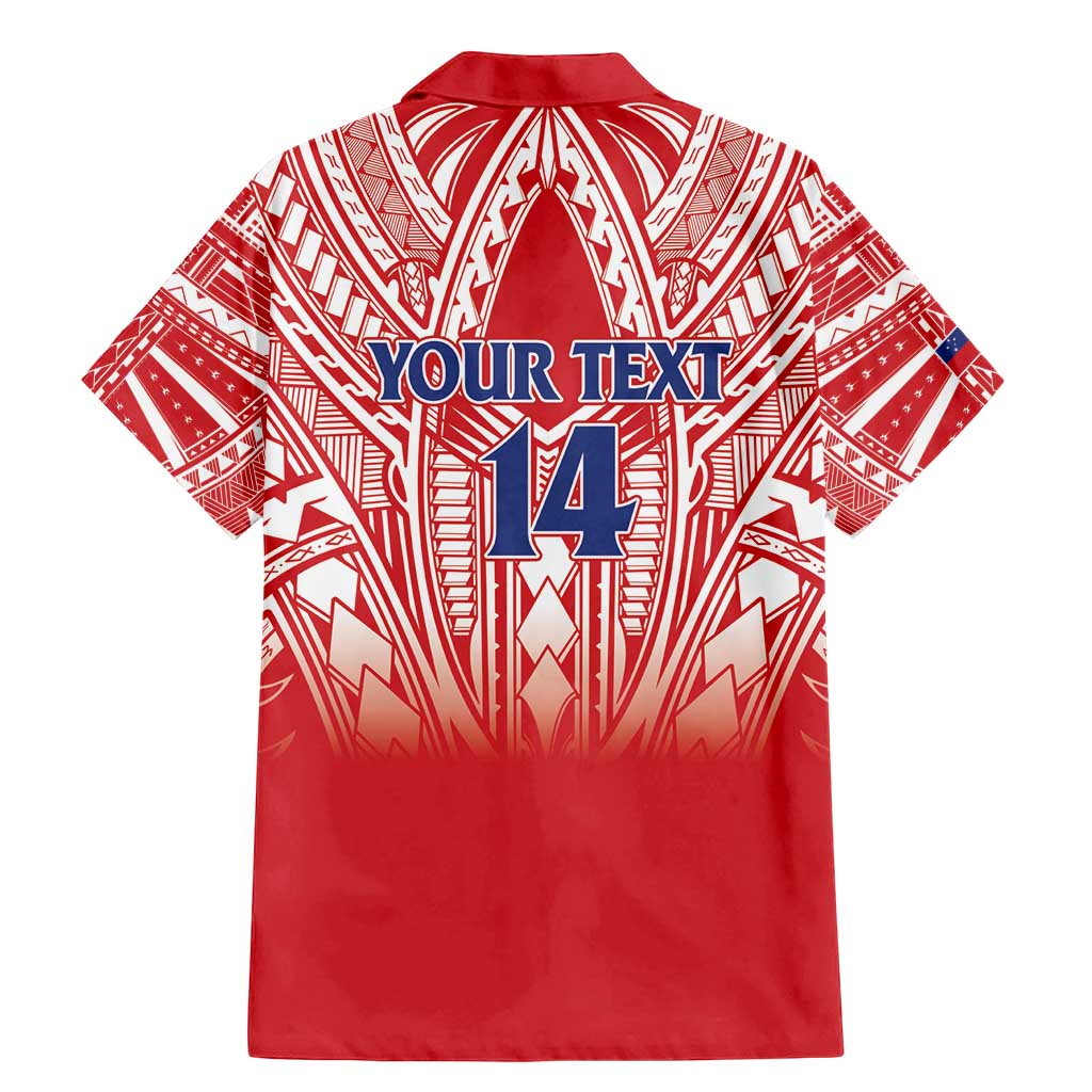 Toa Samoa Rugby Custom Family Matching Mermaid Dress and Hawaiian Shirt Samoa mo Samoa Polynesian Pacific Red - Polynesian Pride