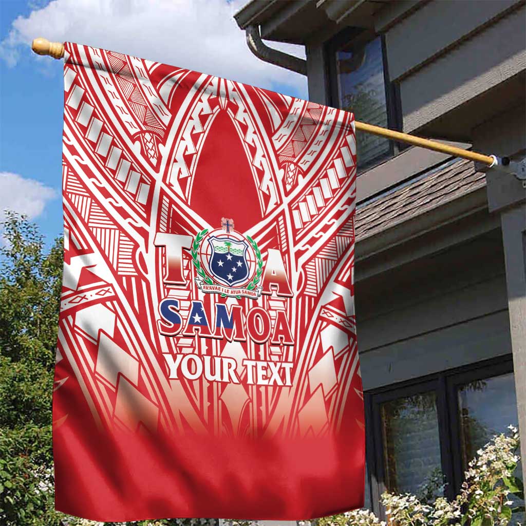 Toa Samoa Rugby Custom Garden Flag Samoa mo Samoa Polynesian Pacific Red - Polynesian Pride