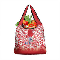 Toa Samoa Rugby Custom Grocery Bag Samoa mo Samoa Polynesian Pacific Red - Polynesian Pride