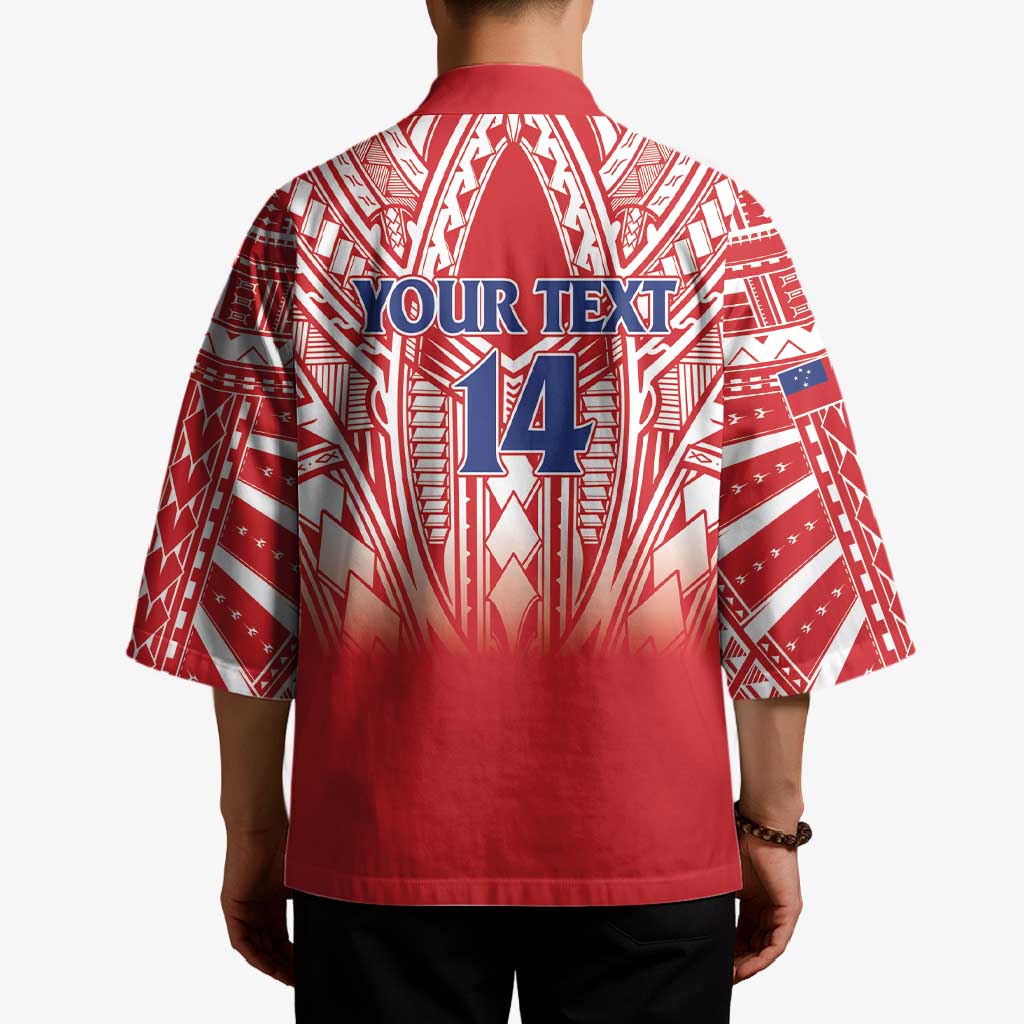 Toa Samoa Rugby Custom Kimono Samoa mo Samoa Polynesian Pacific Red - Polynesian Pride