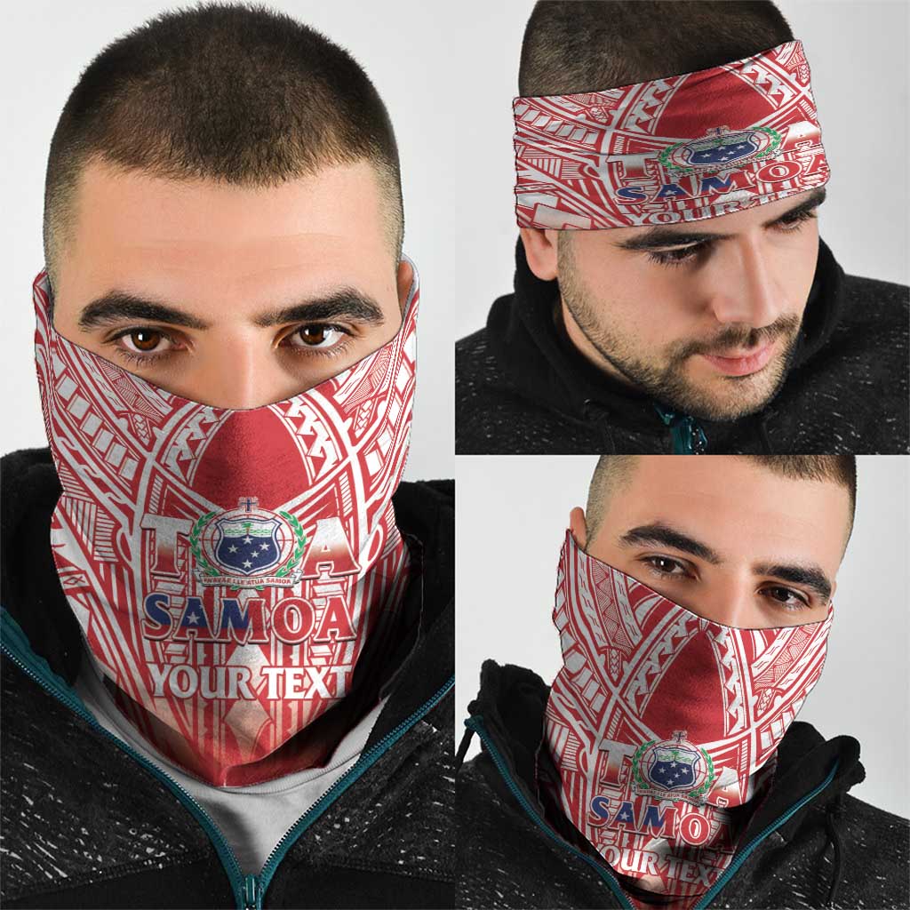 Toa Samoa Rugby Custom Neck Gaiter Samoa mo Samoa Polynesian Pacific Red - Polynesian Pride