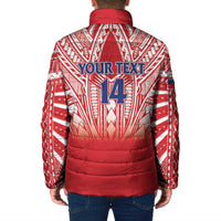 Toa Samoa Rugby Custom Padded Jacket Samoa mo Samoa Polynesian Pacific Red - Polynesian Pride