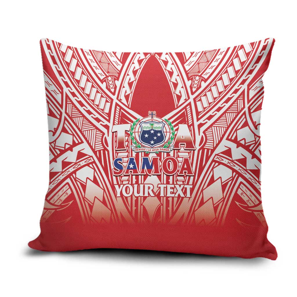 Toa Samoa Rugby Custom Pillow Cover Samoa mo Samoa Polynesian Pacific Red - Polynesian Pride