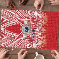 Toa Samoa Rugby Custom Puzzle Samoa mo Samoa Polynesian Pacific Red - Polynesian Pride