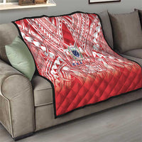 Toa Samoa Rugby Custom Quilt Samoa mo Samoa Polynesian Pacific Red - Polynesian Pride