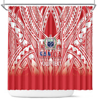 Toa Samoa Rugby Custom Shower Curtain Samoa mo Samoa Polynesian Pacific Red - Polynesian Pride