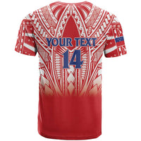 Toa Samoa Rugby Custom T Shirt Samoa mo Samoa Polynesian Pacific Red - Polynesian Pride