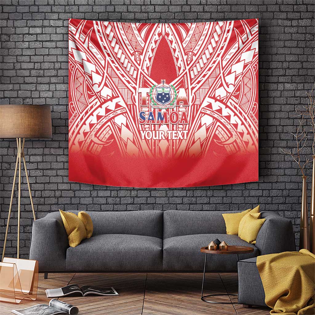 Toa Samoa Rugby Custom Tapestry Samoa mo Samoa Polynesian Pacific Red - Polynesian Pride