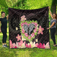 Polynesia Valentine's Day Quilt Hammerhead Shark Plumeria With Polynesian Pattern LT14 - Polynesian Pride