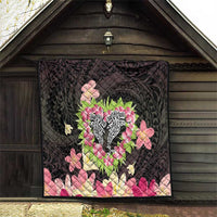 Polynesia Valentine's Day Quilt Hammerhead Shark Plumeria With Polynesian Pattern LT14 - Polynesian Pride
