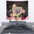 Polynesia Valentine's Day Tapestry Hammerhead Shark Plumeria With Polynesian Pattern