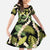 Black Hawaii Plumeria Lei With Tropical Leaves Family Matching Off Shoulder Maxi Dress and Hawaiian Shirt