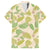Beige Hawaii Plumeria Lei With Tropical Leaves Family Matching Off The Shoulder Long Sleeve Dress and Hawaiian Shirt