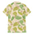 Beige Hawaii Plumeria Lei With Tropical Leaves Family Matching Off The Shoulder Long Sleeve Dress and Hawaiian Shirt