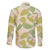 Beige Hawaii Plumeria Lei With Tropical Leaves Family Matching Off The Shoulder Long Sleeve Dress and Hawaiian Shirt