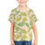 Beige Hawaii Plumeria Lei With Tropical Leaves Family Matching Off The Shoulder Long Sleeve Dress and Hawaiian Shirt