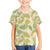 Beige Hawaii Plumeria Lei With Tropical Leaves Kid Hawaiian Shirt
