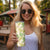 Beige Hawaii Plumeria Lei With Tropical Leaves Skinny Tumbler