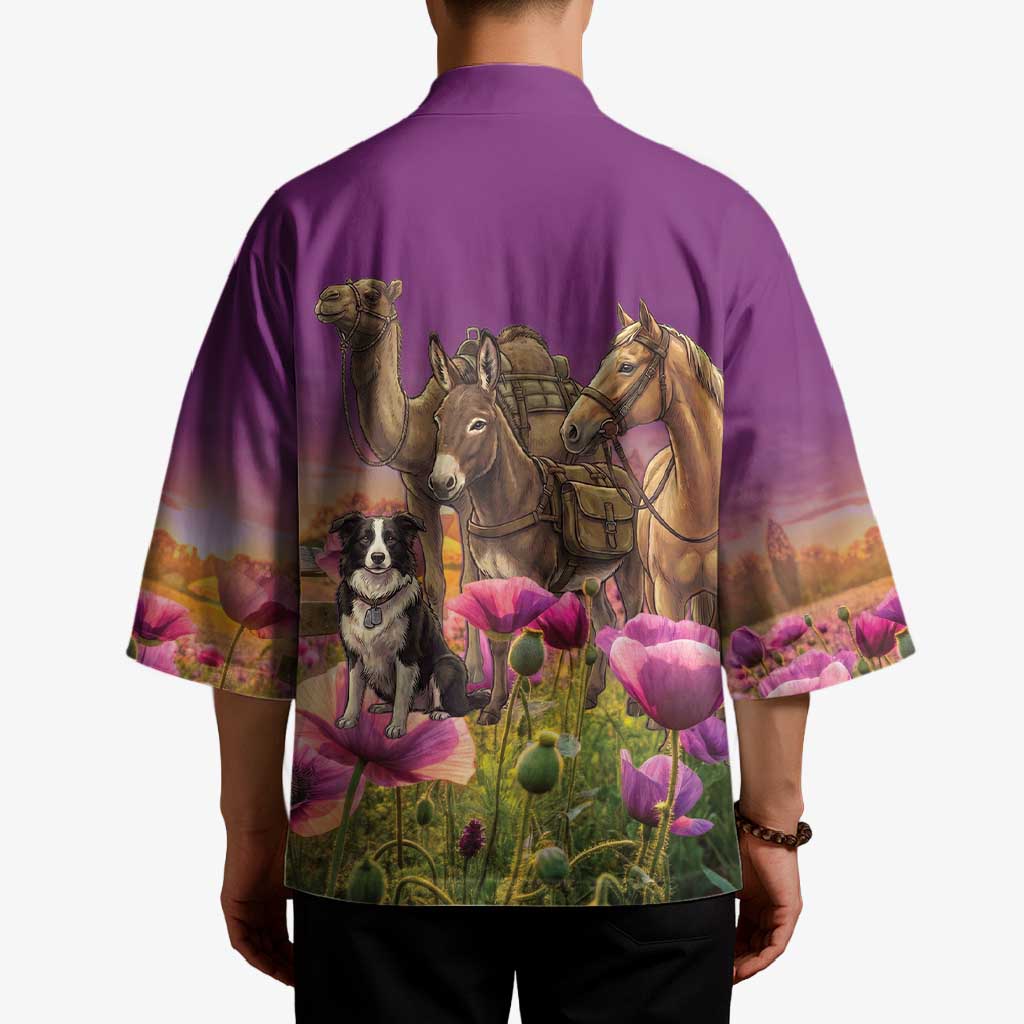 ANZAC Day Kimono Lest We Forget The Animals Of War LT15 - Polynesian Pride